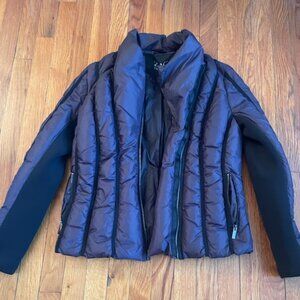 Zac Posen purple and black puffer -waist length size-medium